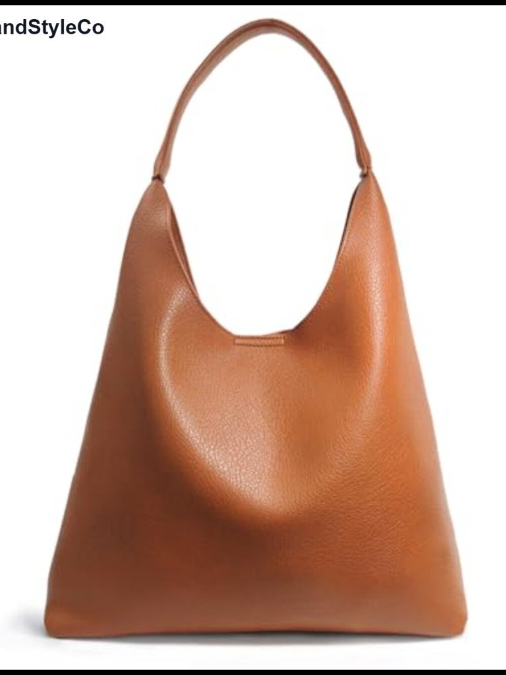 Soft Vegan Leather Hobo Shoulder Bag Slouchy Tote Purse Fits Laptop